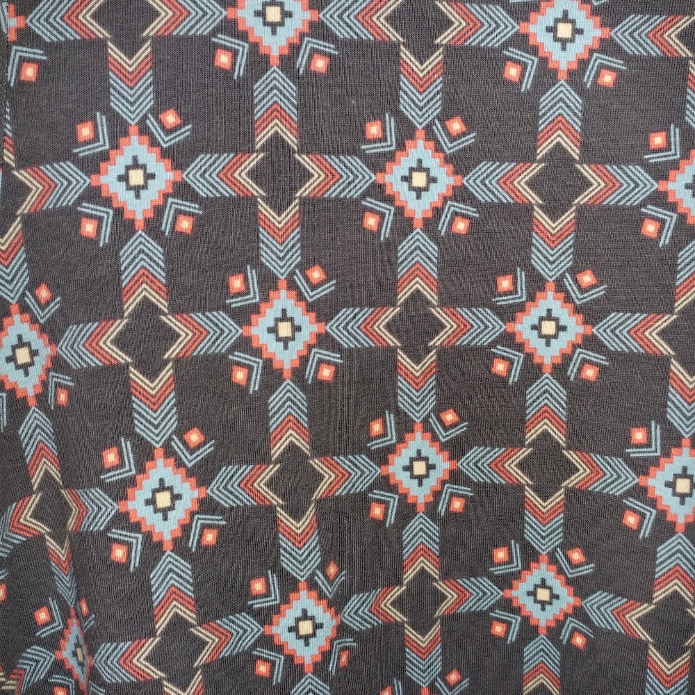 Gray with geometric pattern Carly hi-low dress
